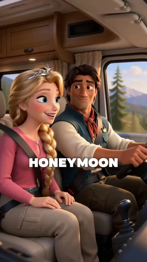 The finished ad at the line A honeymoon in our new RV, just us two