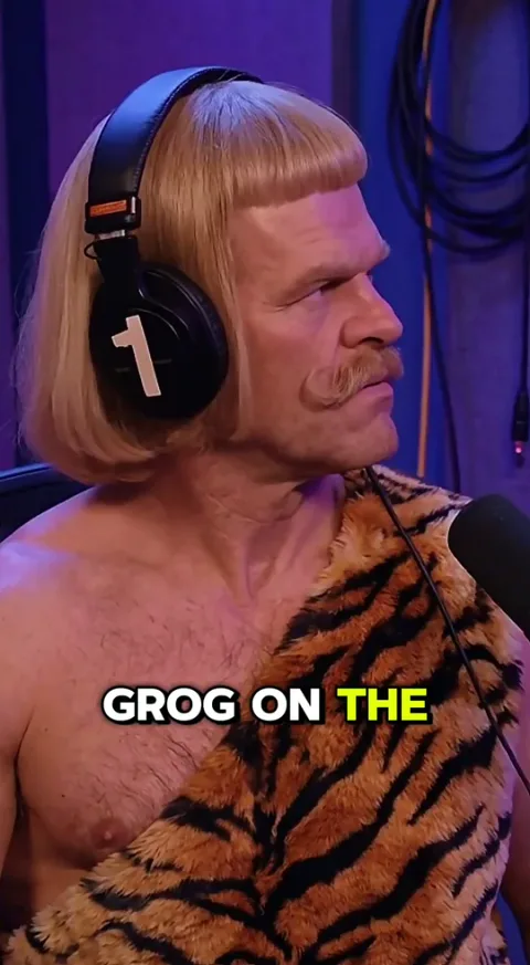 Shot 2 in the finished ad: Grog looks around the studio